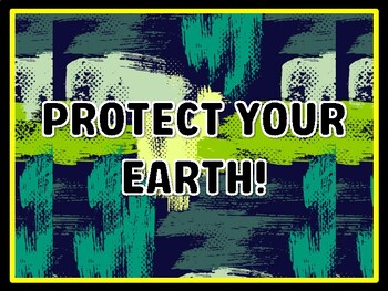 PROTECT YOUR EARTH! Earth Day Door Décor, Earth Day Bulletin Board Décor Kit