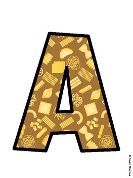 Pasta Bulletin Board Décor Kit, Pasta Bulletin Board Letters
