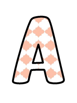 Peach Bulletin Board Décor Kit, Peach Letters