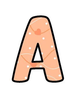 Peach Bulletin Board Décor Kit, Peach Letters