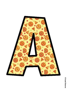 Pizza Bulletin Board Décor Kit, Pizza Bulletin Board Letters