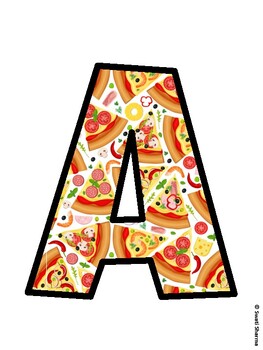 Pizza Bulletin Board Décor Kit, Pizza Bulletin Board Letters