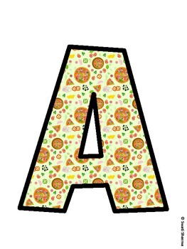 Pizza Bulletin Board Décor Kit, Pizza Bulletin Board Letters