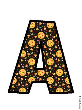 Pizza Bulletin Board Décor Kit, Pizza Bulletin Board Letters