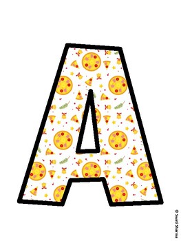 Pizza Bulletin Board Décor Kit, Pizza Bulletin Board Letters