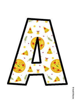 Pizza Bulletin Board Décor Kit, Pizza Bulletin Board Letters