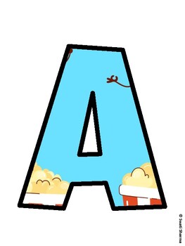 Popcorn Bulletin Board Décor Kit, Popcorn Bulletin Board Letters
