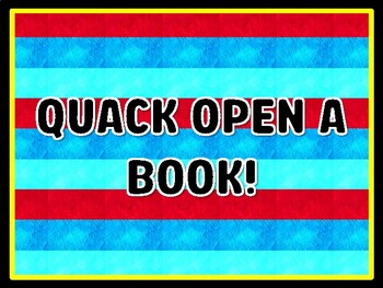 QUACK OPEN A BOOK! Read Across America Door Décor