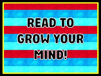 READ TO GROW YOUR MIND! Read Across America Door Décor