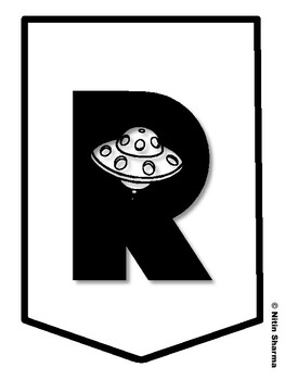 READING IS A BLAST! Galaxy Bulletin Board Letters, Galaxy Banner