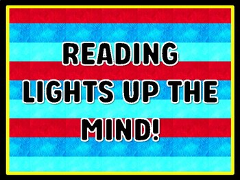 READING LIGHTS UP THE MIND! Read Across America Door Décor