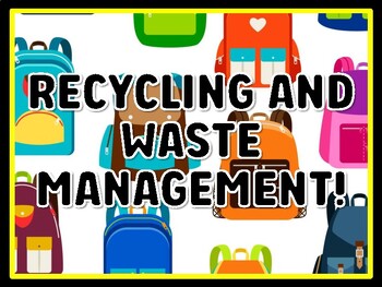 RECYCLING AND WASTE MANAGEMENT! Grade 4 And 5 Science Door Decor