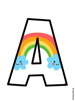 Rainbow Bulletin Board Decor Kit, Rainbow Bulletin Board Letters