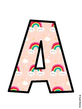Rainbow Bulletin Board Decor Kit, Rainbow Bulletin Board Letters