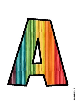 Rainbow Bulletin Board Decor Kit, Rainbow Bulletin Board Letters