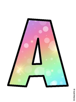 Rainbow Bulletin Board Decor Kit, Rainbow Bulletin Board Letters