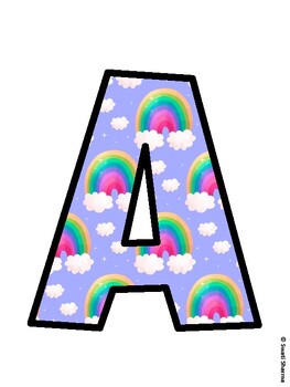 Rainbow Bulletin Board Decor Kit, Rainbow Bulletin Board Letters