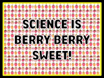 SCIENCE IS BERRY BERRY SWEET! Berry Door Décor, Berry Bulletin Board Décor