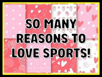 SO MANY REASONS TO LOVE SPORTS! Valentine's Day Door Décor, Valentine's Day B