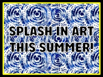 SPLASH IN ART THIS SUMMER! Art Door Décor, Art Bulletin Board Décor