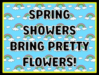 SPRING SHOWERS BRING PRETTY FLOWERS! Rainbow Door Décor