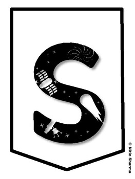 SUPERSTAR TEACHER OF THE MONTH! Galaxy Bulletin Board Letters, Galaxy Banner