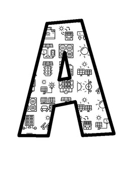 Solar Power Bulletin Board Letters