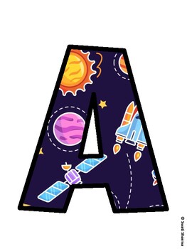 Space, Galaxy Bulletin Board Décor Kit, Space, Galaxy Bulletin Board Letters