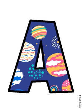 Space, Galaxy Bulletin Board Décor Kit, Space, Galaxy Bulletin Board Letters