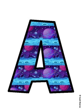 Space, Galaxy Bulletin Board Décor Kit, Space, Galaxy Bulletin Board Letters
