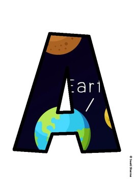 Space, Galaxy Bulletin Board Décor Kit, Space, Galaxy Bulletin Board Letters