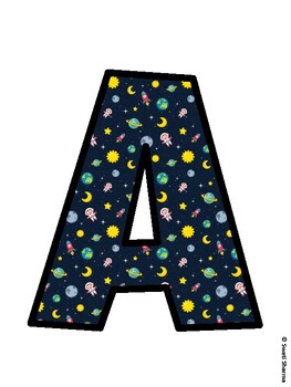 Space, Galaxy Bulletin Board Décor Kit, Space, Galaxy Bulletin Board Letters