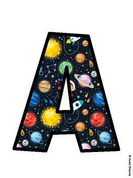Space, Galaxy Bulletin Board Décor Kit, Space, Galaxy Bulletin Board Letters