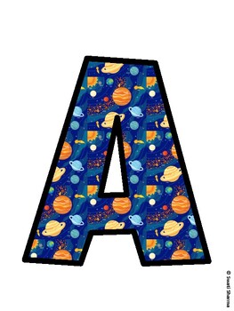 Space, Galaxy Bulletin Board Décor Kit, Space, Galaxy Bulletin Board Letters