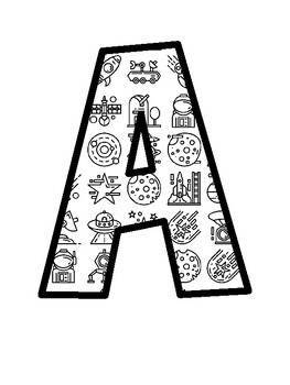 Space, Galaxy Bulletin Board Letters