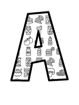 Sports Diet Bulletin Board Letters