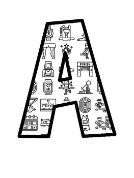Sports, Running Bulletin Board Letters