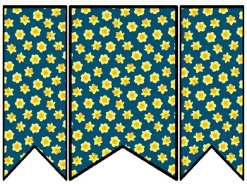 Spring, Easter, Daffodils Bulletin Board Decor Kit, Spring, Easter, Daffodils L
