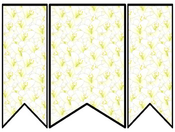 Spring, Easter Lily Bulletin Board Decor Kit, Spring, Easter Lily Letters