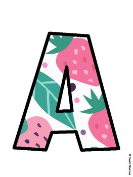 Strawberry Bulletin Board Décor Kit, Strawberry Bulletin Board Letters