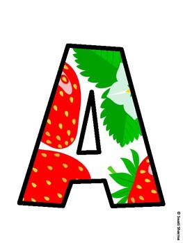Strawberry Bulletin Board Décor Kit, Strawberry Bulletin Board Letters