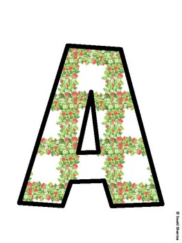 Strawberry Bulletin Board Décor Kit, Strawberry Bulletin Board Letters