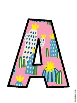 Succulents Bulletin Board Decor Kit, Succulents Bulletin Board Letters