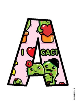 Succulents Bulletin Board Decor Kit, Succulents Bulletin Board Letters