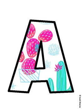 Succulents Bulletin Board Decor Kit, Succulents Bulletin Board Letters
