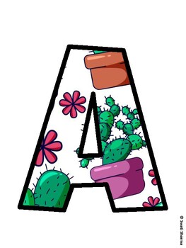 Succulents Bulletin Board Decor Kit, Succulents Bulletin Board Letters