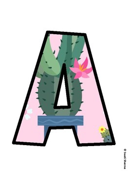 Succulents Bulletin Board Decor Kit, Succulents Bulletin Board Letters