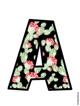 Succulents Bulletin Board Decor Kit, Succulents Bulletin Board Letters