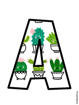 Succulents Bulletin Board Décor Kit, Succulents Bulletin Board Letters