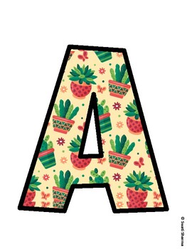 Succulents Bulletin Board Décor Kit, Succulents Bulletin Board Letters